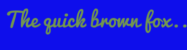 Image with Font Color 72964E and Background Color 0E0EEB
